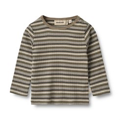 Wheat T-shirt Stig LS - Multi stripe